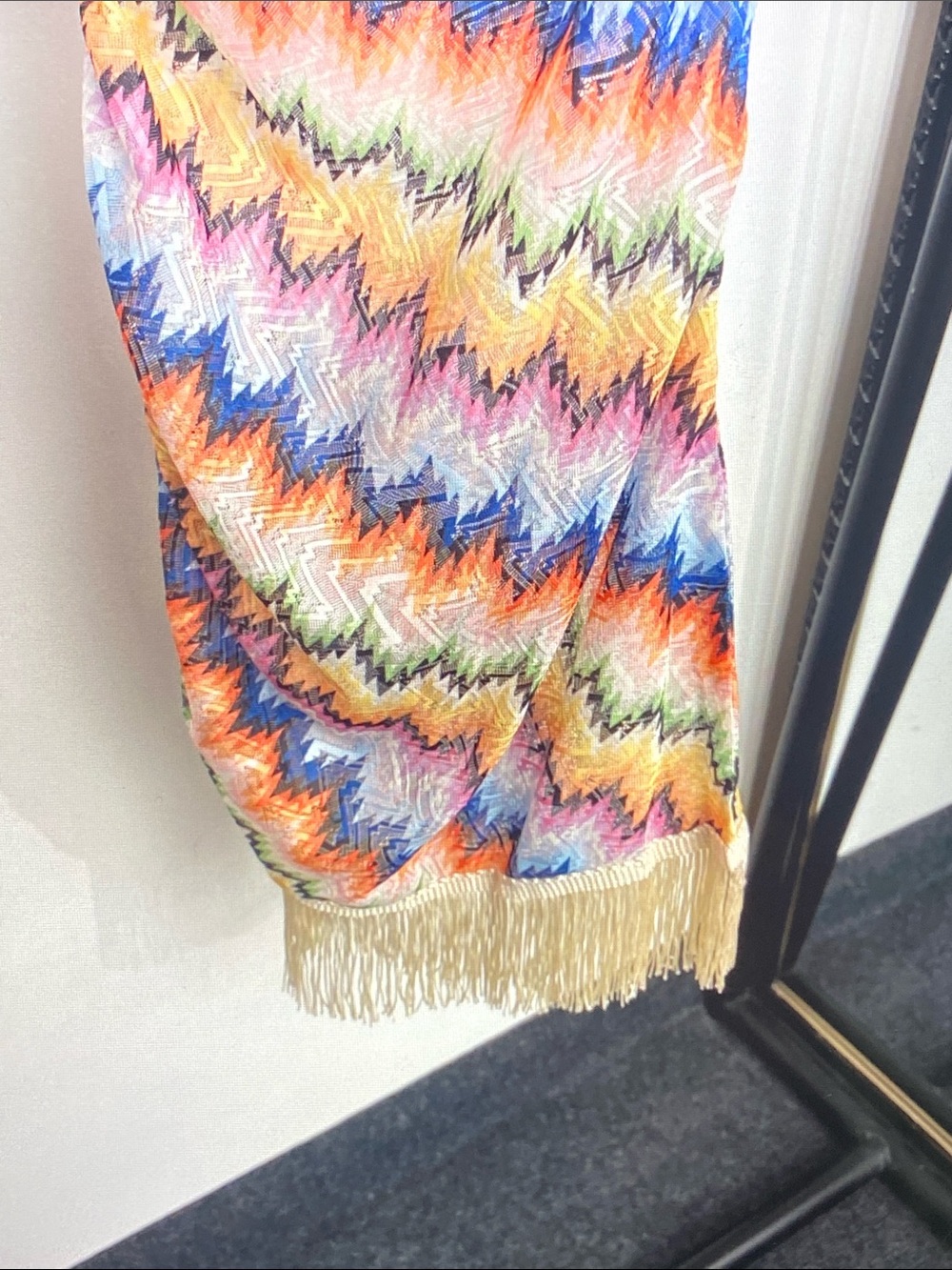 Missoni Multicolor One-Shoulder Fringe Dress - Picture 3 of 8